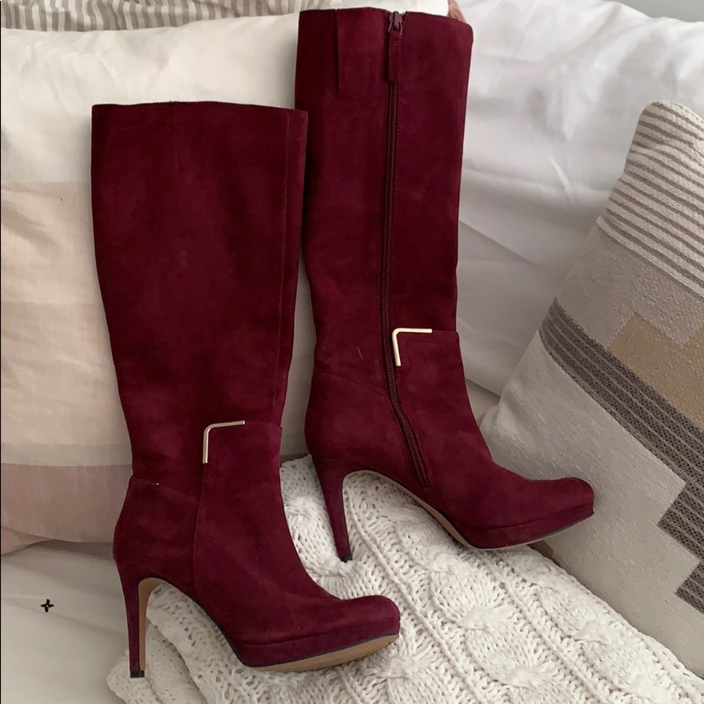 Nine West Wine Red Boots Size 5.5